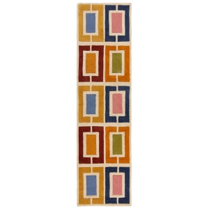 Covor traversa Illusion Retro Blocks Multicolor 60X230 cm, Flair Rugs - Img 2