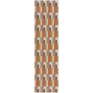 Covor traversa Manhattan Riley Block Geo Natural 60X230 cm, Flair Rugs - Img 2