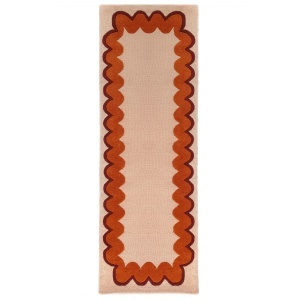 Covor traversa Wiggle Wool Portocaliu 80x230 cm - Img 5