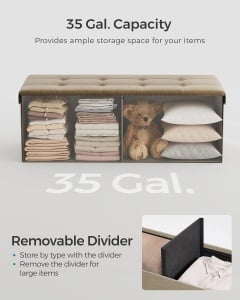 Cufar depozitare Camel Songmics 38 x 110 x 38 cm - Img 4
