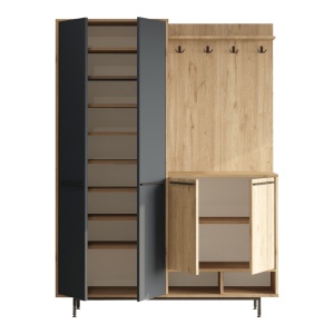 Cuier Cloat, Pako World, Natural-Antracit, 147x35x195 cm - Img 5