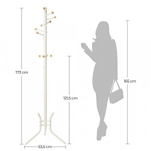Cuier, Songmics, Alb, 52x52x173 cm - Img 7