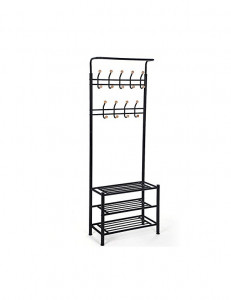 Cuier, Songmics, Metal, Negru, 68 x 35 x 187 cm