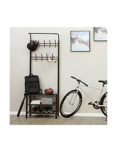 Cuier, Songmics, Metal, Negru, 68 x 35 x 187 cm - Img 2