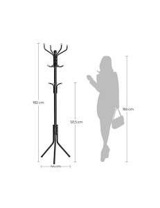 Cuier tip pom, Songmics, Metal, Negru, 182 cm - Img 5