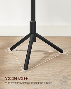 Cuier, Vasagle, Negru, 47x47x175 cm - Img 5