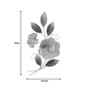 Decoratiune de perete din metal Lux metal Pako World Auriu 49.5x92x7 cm - Img 2