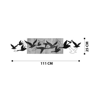 Decoratiune de perete Excore, Pako World, Lemn de pin, Natural, 111x3x25 cm - Img 4
