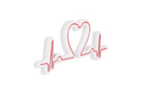 Decoratiune luminoasa LED de perete Love Rhythm Roz 51x21x2 cm - Img 8