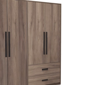 Dulap cu 4 usi Edritte Pako World Nuc deschis 160x52x195 cm - Img 3