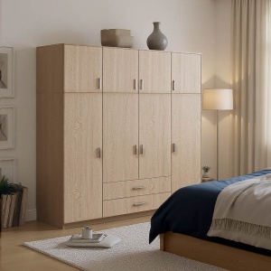 Dulap cu 4 usi, Royal, Sonoma, 200x58x230 cm