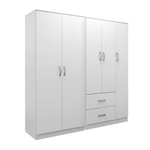 Dulap cu 5 usi, Athos I, V21, Alb, 170x42x180 cm - Img 2