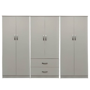 Dulap cu 6 usi, Athos I, V9, Alb, 240x42x180 cm - Img 2