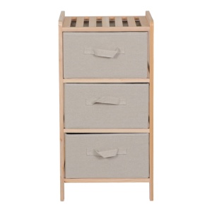 Dulap cu sertare textile, Wolen, Natural, 34.5x36.5x67 cm - Img 3