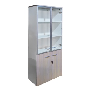 Dulap cu vitrina, Armadi, Pako, Alb 80x40x200 cm