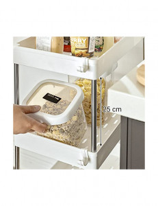 Dulap de depozitare mobil, Songmics, Alb, KSC10WT, 40 x 22 x 86 cm - Img 5
