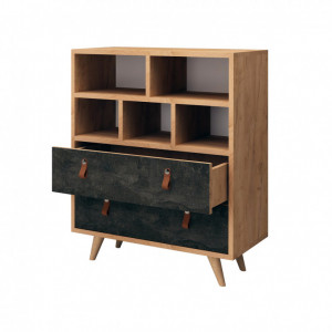 Dulap Dressing Marco Oak-Dark Concrete - Img 3