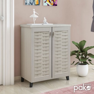 Dulap Pantofi Mantam 12 Perechi Alb-Gri 78x40x92 cm - Img 2
