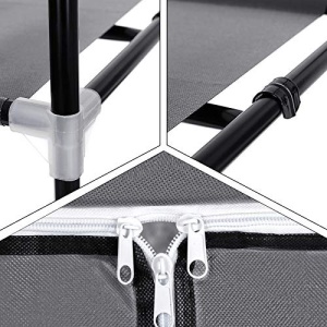 Dulap pentru haine, Songmics, Gri, 75x45x160 cm - Img 6