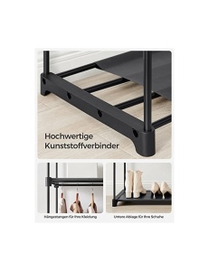 Dulap pliabil, Songmics, Negru, RYG02BK, 43 x 140 x 174 cm - Img 6