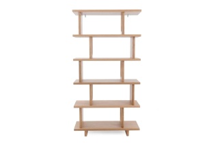 Dulap rafturi FLOW, Stejar deschis, 38x181x95 cm - Img 3