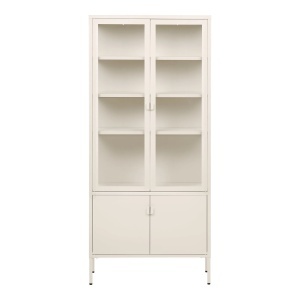 Dulap vitrina Brisbane, Alb pal, 35x80x180 cm - Img 5