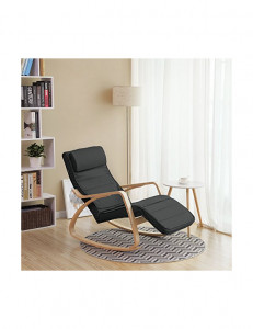 Fotoliu balansoar, Songmics, Gri, LYY10G, 150 Kg, 67 x 115 x 91 cm - Img 2