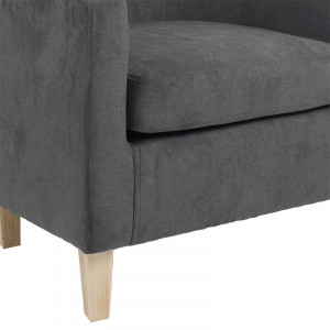 Fotoliu Joyful material textil antracit - culoare lemn natural 71x71x81cm - Img 6