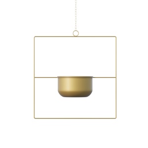 Ghiveci decorativ Pandantif Auriu 40x40x17 cm - Img 5