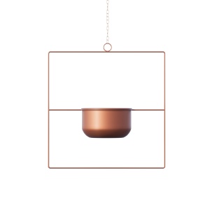 Ghiveci decorativ Pandantif Cupru 40x40x17 cm - Img 5