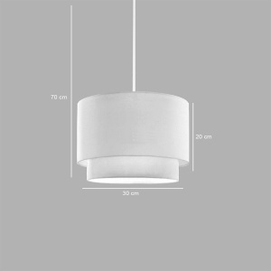 Lampa Tachi, Pako World, E27, Crem, 30x30x20 cm - Img 2