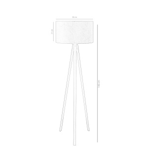 Lampadar AYD Gri 140x38x38 cm - Img 3