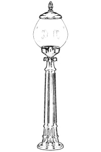 Lampadar de exterior 68194 Negru 95x25 cm - Img 2