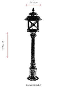 Lampadar de exterior 68199 Maro 100x26 cm - Img 3