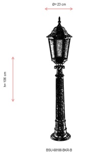 Lampadar de exterior Baraka Maro 106x23 cm - Img 3