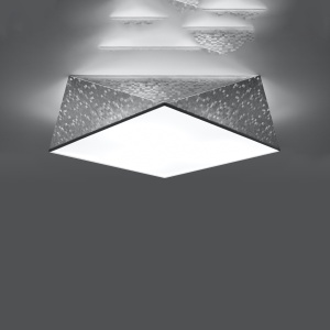 Lustra Hexa Argint 45x45x15 cm - Img 3