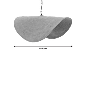 Lustra Klark ratan natural si fier 120x120x144 cm - Img 5