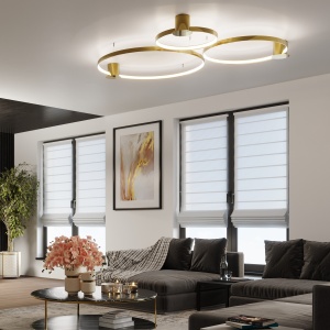 Lustra LED Rio Auriu lucios 3000K 78x87x12.5 cm - Img 13