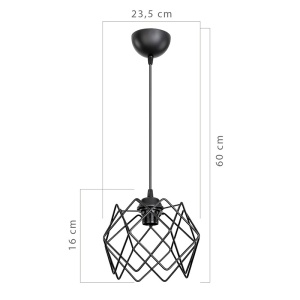 Lustra PWL-1021 Pako World Negru 23.5x23.5x60 cm - Img 4