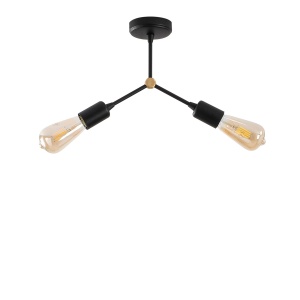 Lustra Sparrow Negru 34x10x26 cm - Img 2