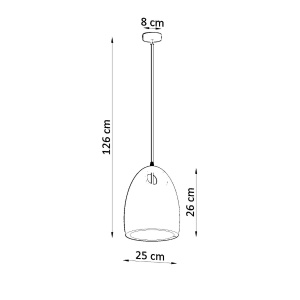 Lustra suspendata Bukano din ceramica Alb 25x25x126 cm - Img 4
