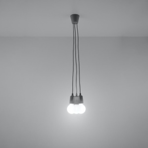 Lustra suspendata Diego Gri 15x15x90 cm - Img 3
