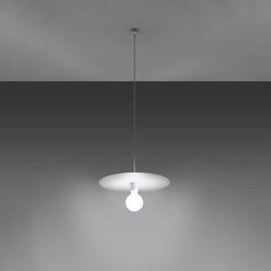 Lustra suspendata Flavio Alb 40x40x105 cm - Img 3