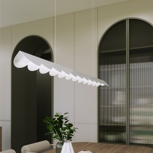 Lustra suspendata LED Biscuit Alb 4000K 131x13x200 cm - Img 15