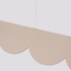 Lustra suspendata LED Biscuit Taupe 4000K 131x13x200 cm - Img 6