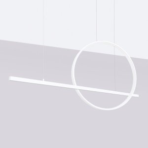 Lustra suspendata LED Glad Alb 3000K 120x20x212 cm - Img 2