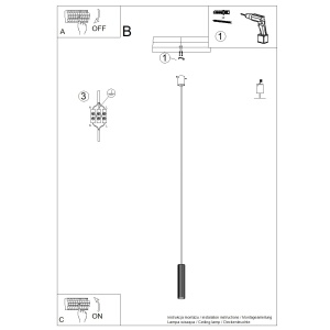 Lustra suspendata LED Ivar 1 Mocha 3000K 6.4x6.4x200 cm - Img 3