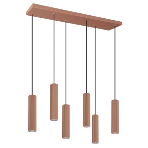 Lustra suspendata LED Ivar 6L Mocha 3000K 80x20x200 cm