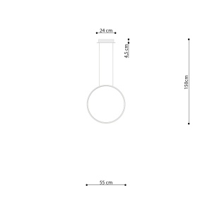 Lustra suspendata LED Rio Auriu 4000K 55x16x150 cm - Img 9