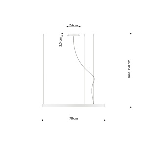 Lustra suspendata LED Rio Auriu lucios 3000K 78x78x150 cm - Img 9